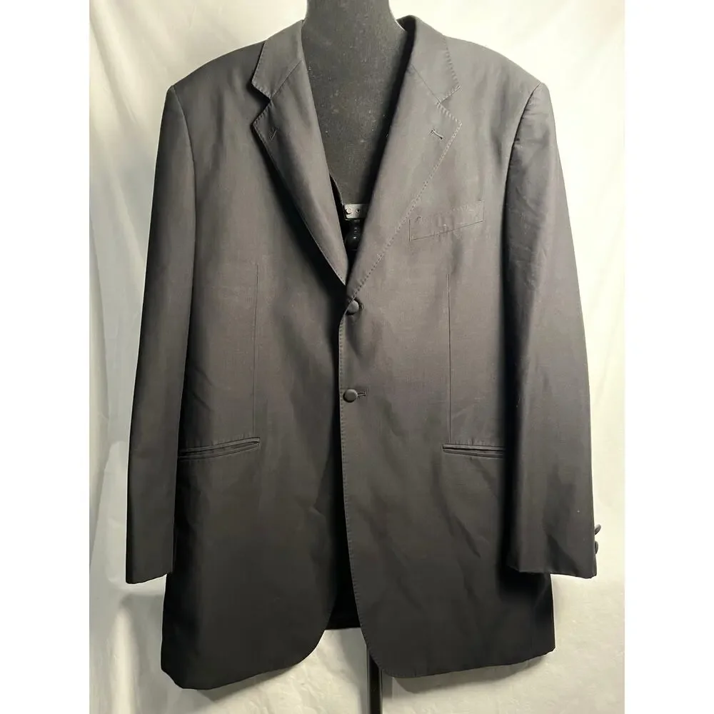 Privé Baron Super 150s Wool Blazer Men’s 40L Navy Luxury Jacket